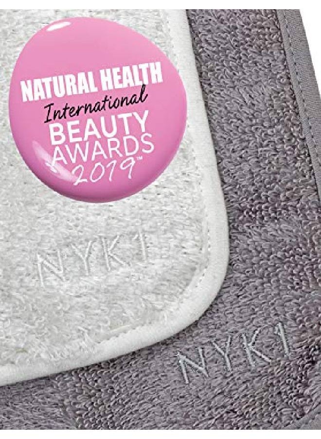 NYK1 - Bamboo Exfoliating Washcloth Face Towels Pack Of (2) Nyk1 Cleanse And Clear Bamboo Washcloths Reusable Makeup Remover Cloths Reusable Microfiber Bamboo Makeup Remover Pads/Bamboo Face Washcloths - Image 1