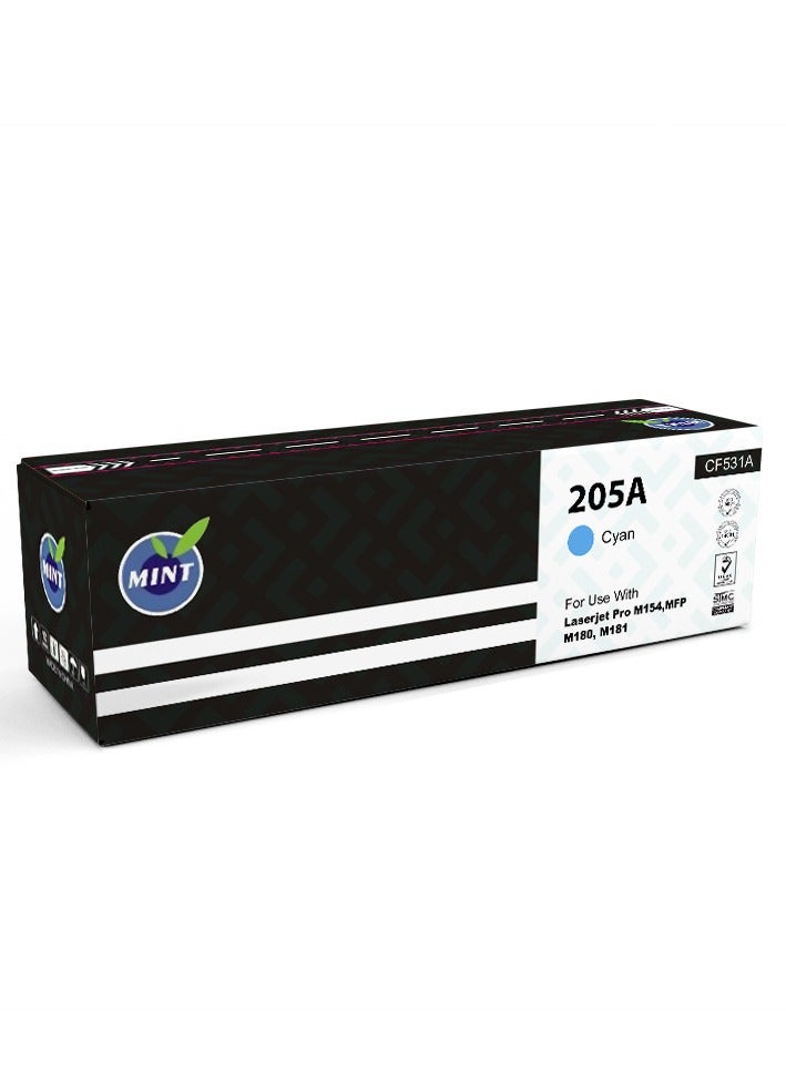 Mint Mint LaserJet 205A-CF531A Blue Toner Compatible with LaserJet MFP M154, LaserJet Pro MFP M180, LaserJet MFP M180n, LaserJet MFP M181, LaserJet MFP181FW, LaserJet MFP M181fnd - Image 2