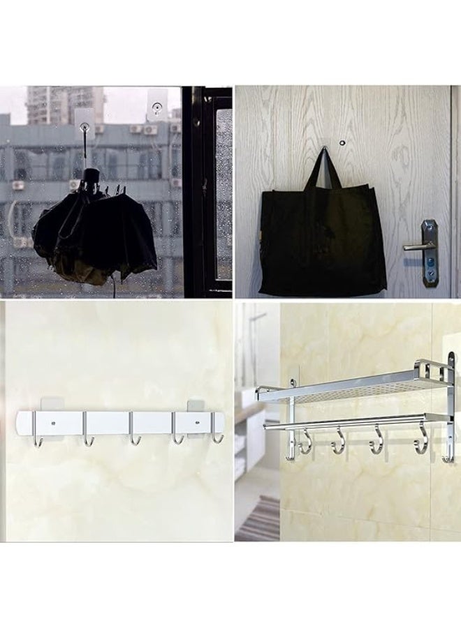 10 مسامير جدارية لاصقة للتعليق – خطافات تثبيت قوية على الجدران مناسبة للمطبخ والحمّام وغرفة النوم وغرفة المعيشة. حل عملي وأنيق لتعليق الأدوات والإكسسوارات دون الحاجة إلى حفر، تثبت بسهولة وتمنح مظهرًا مرتبًا ومنظمًا في أي مساحة. - Image 2