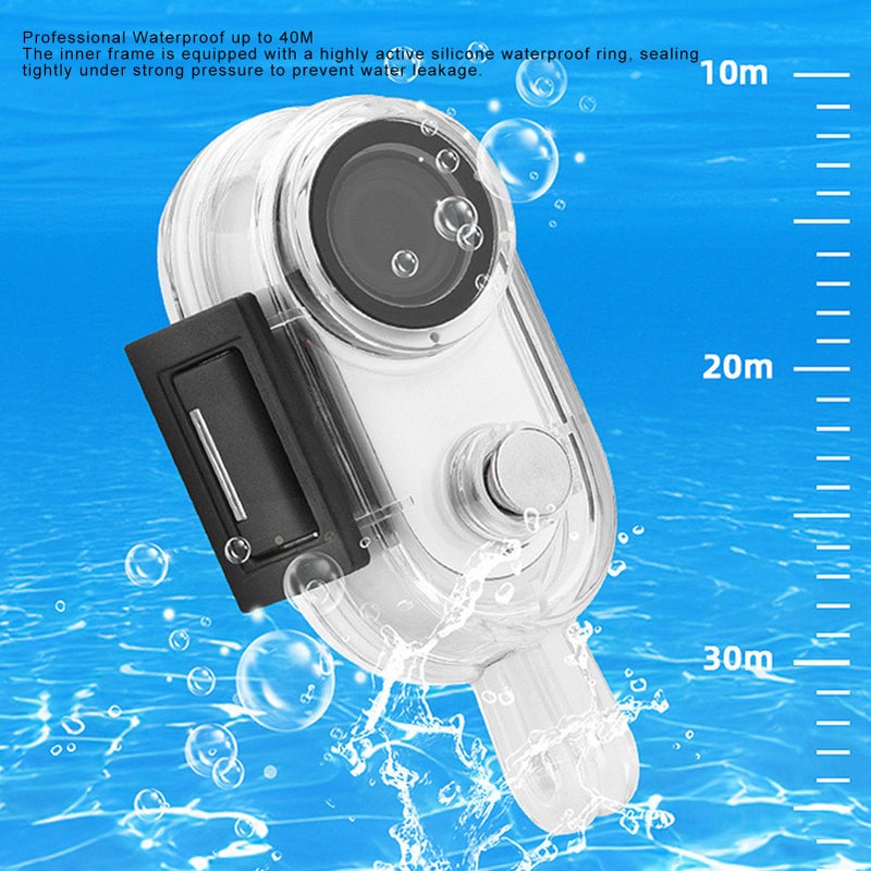Underwater Case For GO3S Diving Protection Transparent Housing PC Tempered Glass 304 Stainless Steel - Image 5