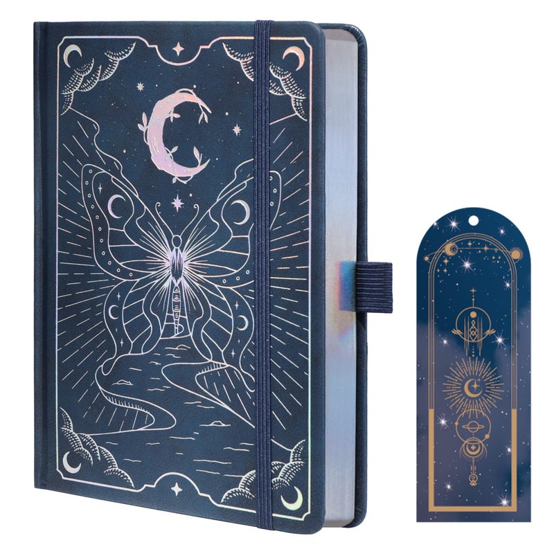 TIEFOSSI Lined Journal Notebook, Butterfly Journal for Women Girls, A5 Hardcover Journals with Bookmark, College Ruled Notebook for Journaling Writing, 100 GSM Thick Paper with 316 Numbered Pages - Image 1