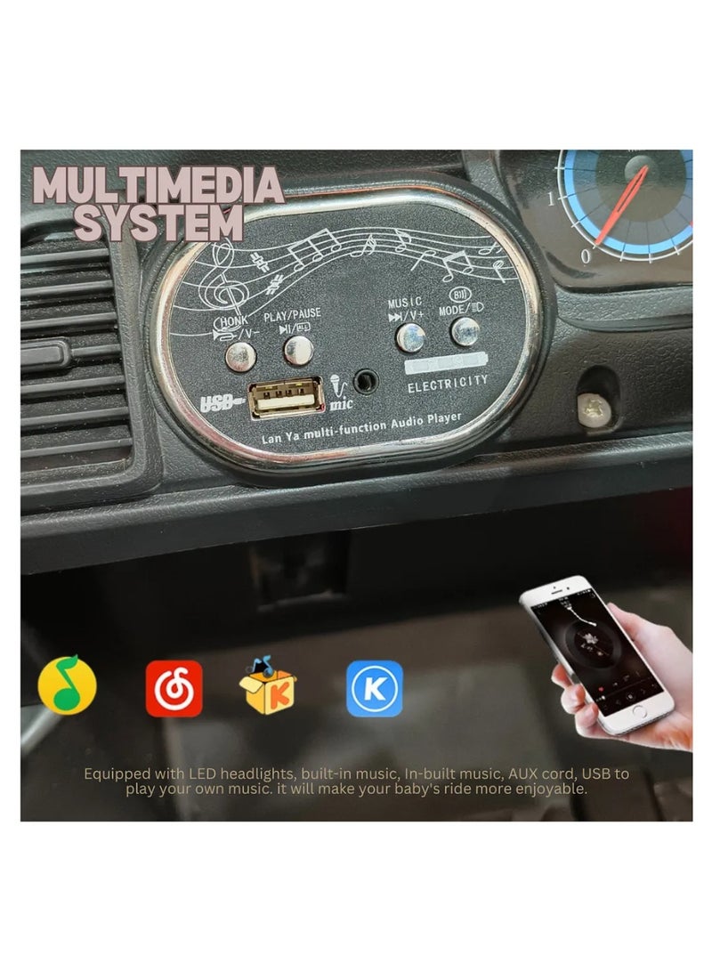 Mercedes Kids 4-Wheel Electric Ride-On Car with Lights & Music – Rechargeable SUV Toy Car – Red - Image 3