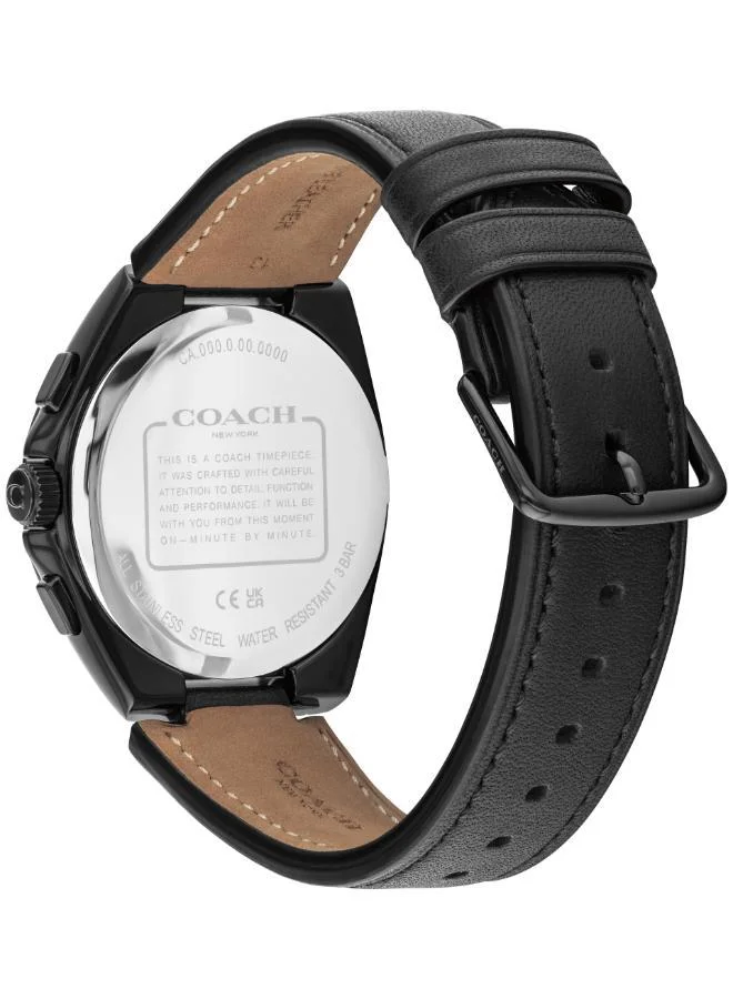 Coach  Ionic Plated Black Steel Quartz Multi Watch for Men | Best Price UAE