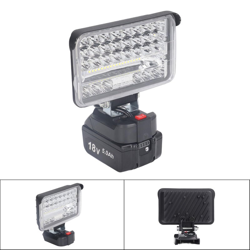 Cordless 144W 7200LM LED Flood Light Adjustable Holder Compatible 18V Battery Outdoor Work Light - Image 5