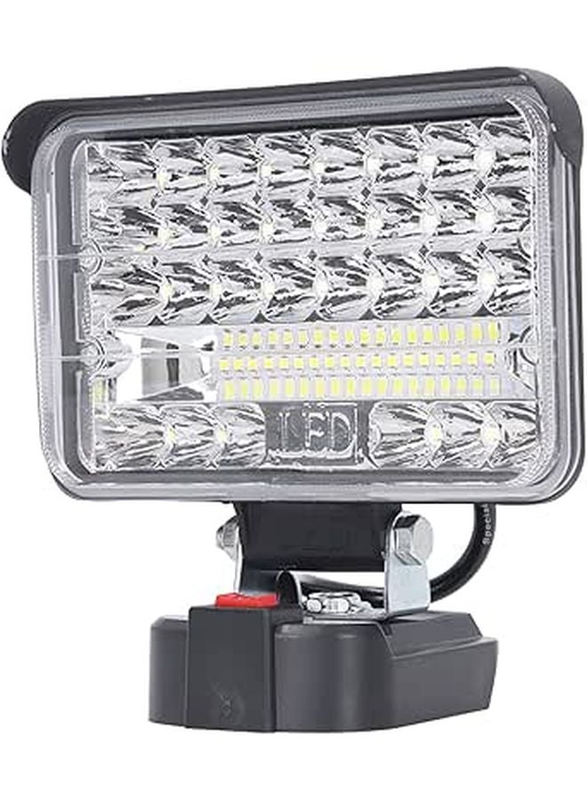 Cordless 144W 7200LM LED Flood Light Adjustable Holder Compatible 18V Battery Outdoor Work Light - Image 1