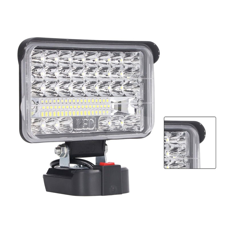 Cordless 144W 7200LM LED Flood Light Adjustable Holder Compatible 18V Battery Outdoor Work Light - Image 4