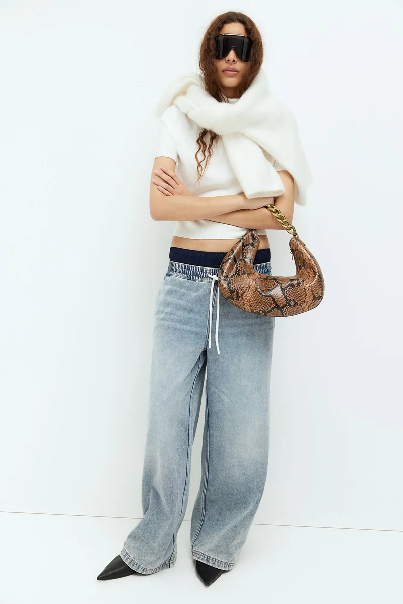 H&M Denim pull-on trousers