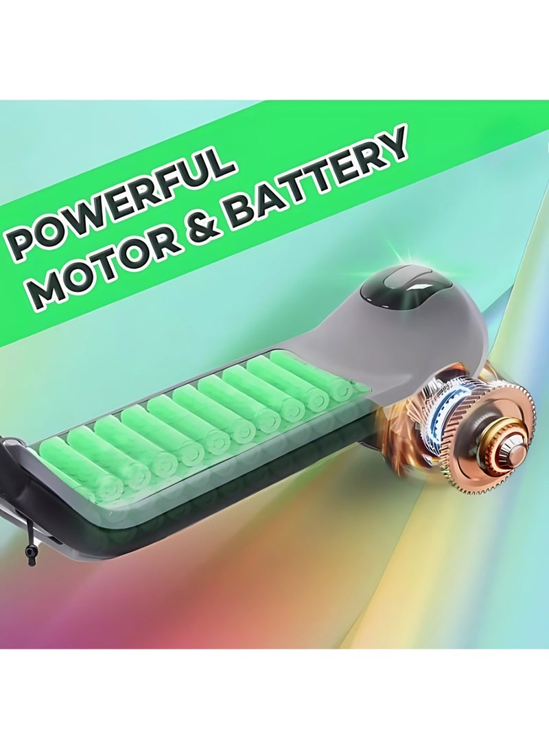 سكوتر كهربائي للأطفال، سكوتر E مع شاشة LED وبلوتوث، 3 أوضاع سرعة، مدى أقصى 5 أميال، سرعة قصوى 8.7 ميل في الساعة، هدايا للأطفال والمراهقين (أزرق) - Image 3