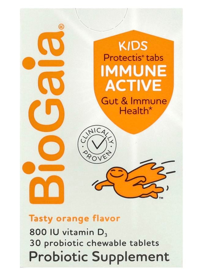 BioGaia Protectis Kids Immune Active Tasty Orange 30 Probiotic Chewable Tablets