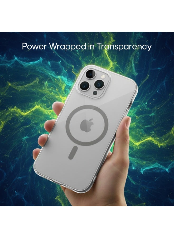 أزتك غطاء مغناطيسي لهاتف آيفون 13 برو ماكس تصميم نحيف للغاية بظهر مطفي من PC بدون إطار ودون حواف تصميم بسيط متوافق مع MagSafe تقنية iCrystal ضد الاصفرار حماية من السقوط بزوايا Air Guard حماية عدسة الكاميرا كفر خفيف ومتين - Image 2