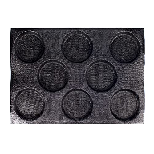FETESUR Silicone Hamburger Bun Pan, Silicone Perforated Hamburger Bun Mold, Chocolate Chip Coookies Mold, Non-Stick Baking Pan for Making Buns, Mesh Baking Sheets - Image 1