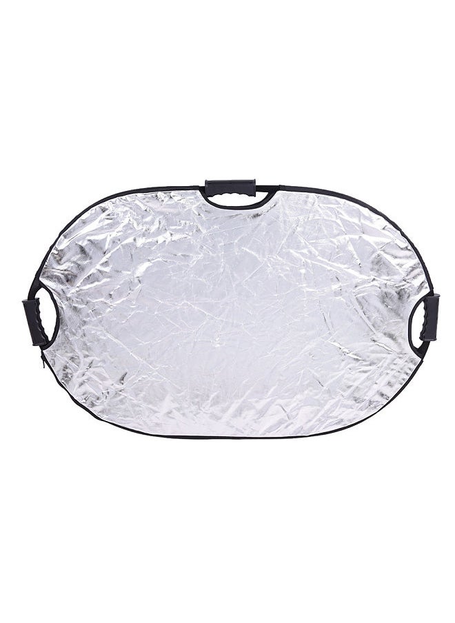ANDOER 90*60cm Portable Handheld Oval Collapsible 5in1 Multi Reflector with Gold/Sliver/White/Black/Translucent Colors for Photo Studio Photography  - Image 3
