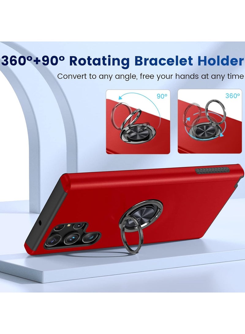 Samsung Galaxy S22 Ultra Case, Samsung Galaxy S22 Ultra Case with Ring Case, Flexible TPU Frame + Hard PC Back, Scratch Resistant  Flexible Camera Protection Samsung S22 Ultra 5G - Image 2