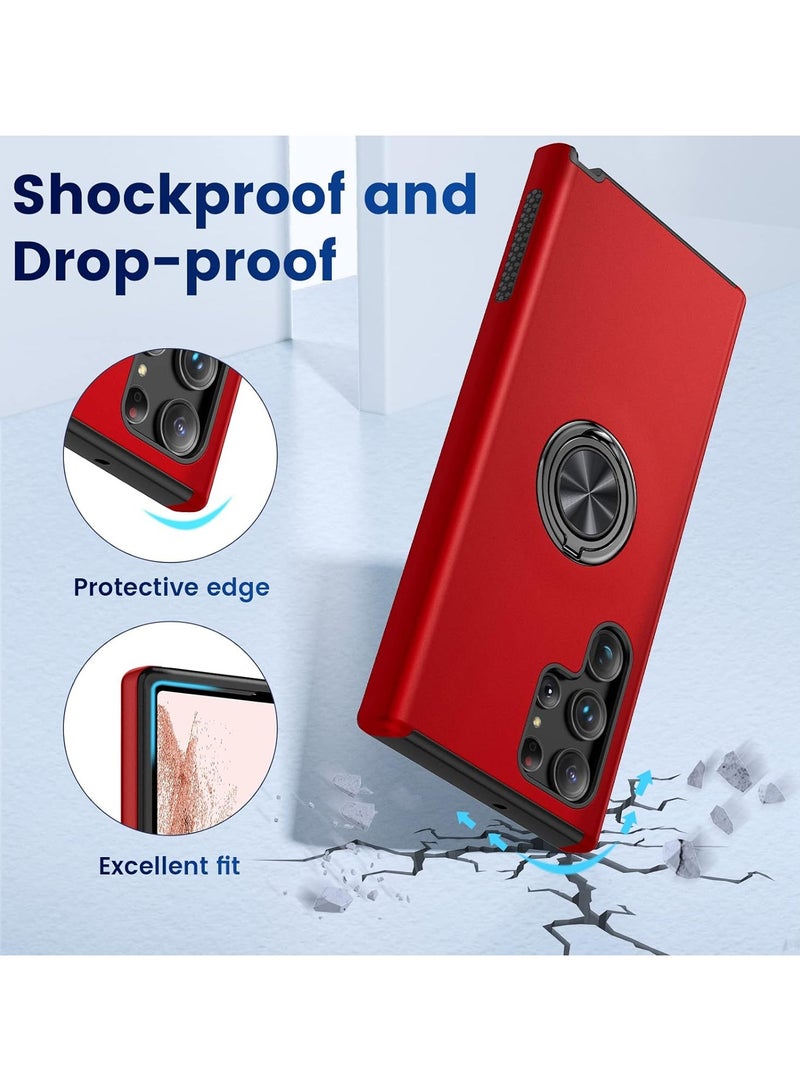 Samsung Galaxy S22 Ultra Case, Samsung Galaxy S22 Ultra Case with Ring Case, Flexible TPU Frame + Hard PC Back, Scratch Resistant  Flexible Camera Protection Samsung S22 Ultra 5G - Image 5