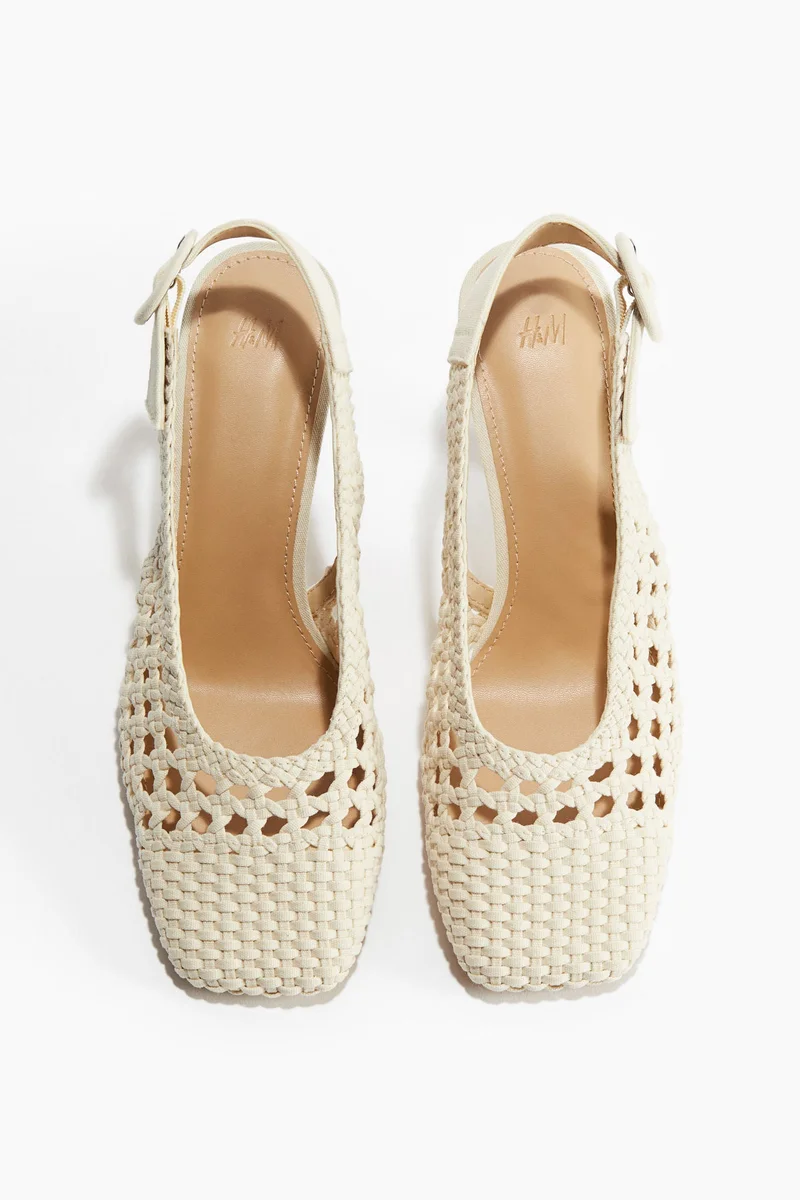 H&M Braided canvas slingbacks