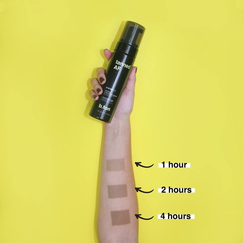 b tan b.tan Dark Self Tanner Mousse | Get Tanned - Best, 1 Hour Express Sunless Tanning Foam, No Fake Tan Smell, Ultra Dark Bronzing Glow, Face & Body, Vegan, Cruelty free, 6.7 Fl Oz - Image 4
