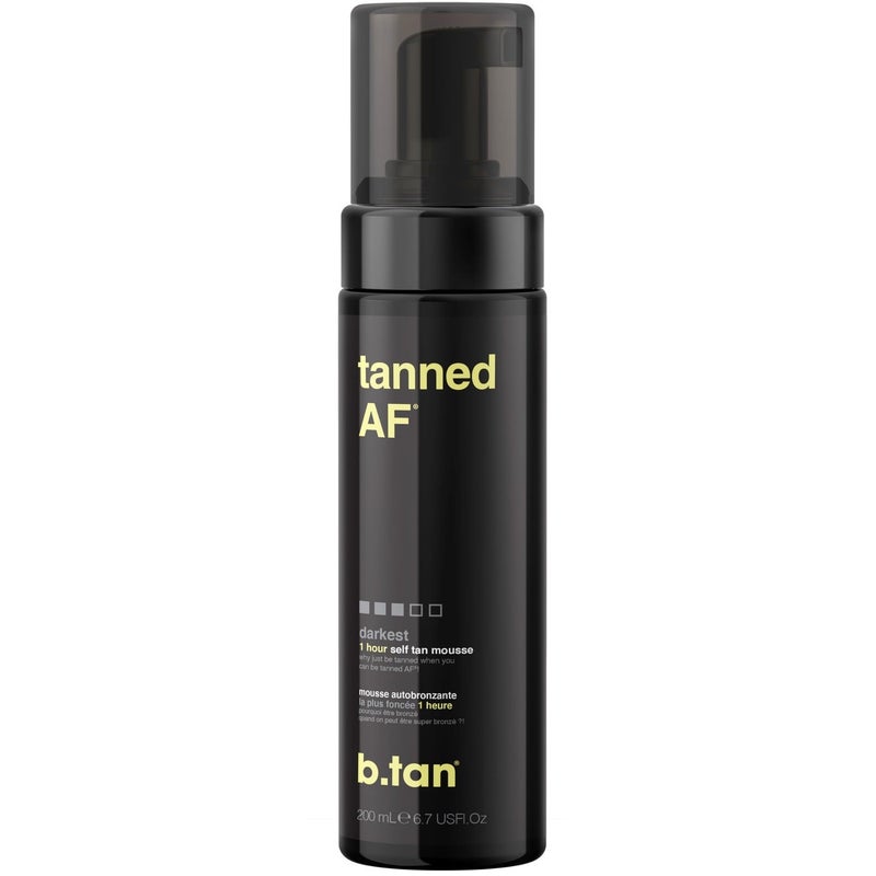 b tan b.tan Dark Self Tanner Mousse | Get Tanned - Best, 1 Hour Express Sunless Tanning Foam, No Fake Tan Smell, Ultra Dark Bronzing Glow, Face & Body, Vegan, Cruelty free, 6.7 Fl Oz - Image 1