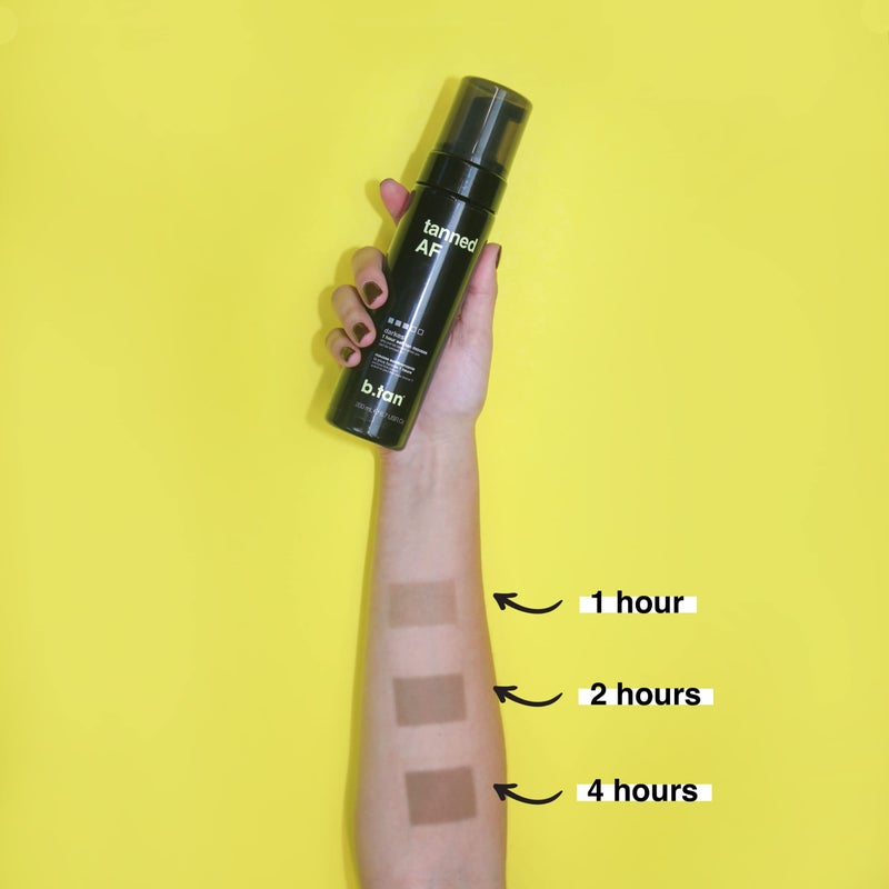 b tan b.tan Dark Self Tanner Mousse | Get Tanned - Best, 1 Hour Express Sunless Tanning Foam, No Fake Tan Smell, Ultra Dark Bronzing Glow, Face & Body, Vegan, Cruelty Free, 6.7 Fl Oz - Image 4