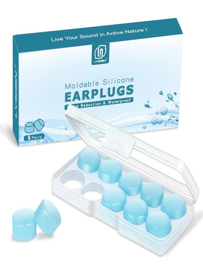 LYSIAN Ultra Soft Moldable Ear Plugs for Sleeping and Swimming Adults and Kids - Reusable Noise Cancelling Earplugs for Sound Blocking, Snoring, Study - Image 1