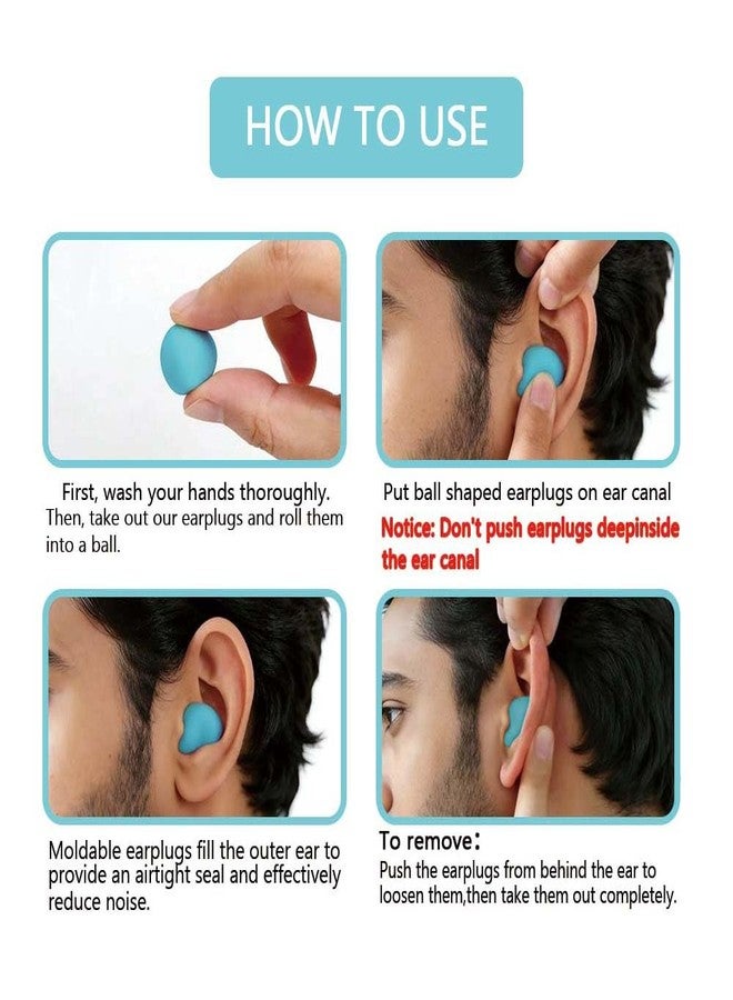 LYSIAN Ultra Soft Moldable Ear Plugs for Sleeping and Swimming Adults and Kids - Reusable Noise Cancelling Earplugs for Sound Blocking, Snoring, Study - Image 4