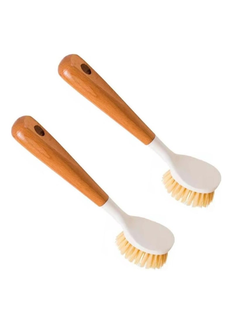 Oasisgalore (2 Pack) Kitchen Scrub Brush for Cleaning Dishes Pots Pans Sink with Long Handle - Image 1