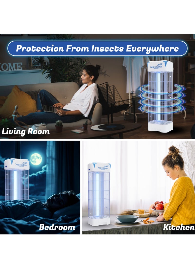 Alshabah ALSHABAH Pro model 6700, Original Mosquito Killer, very strong shock, Mosquito Lamp with 22~25W UV Light and Cleaning Brush, High Powered Insect Killer for Indoor, Kitchen, Patio, Backyard (White Pro)  - Image 5
