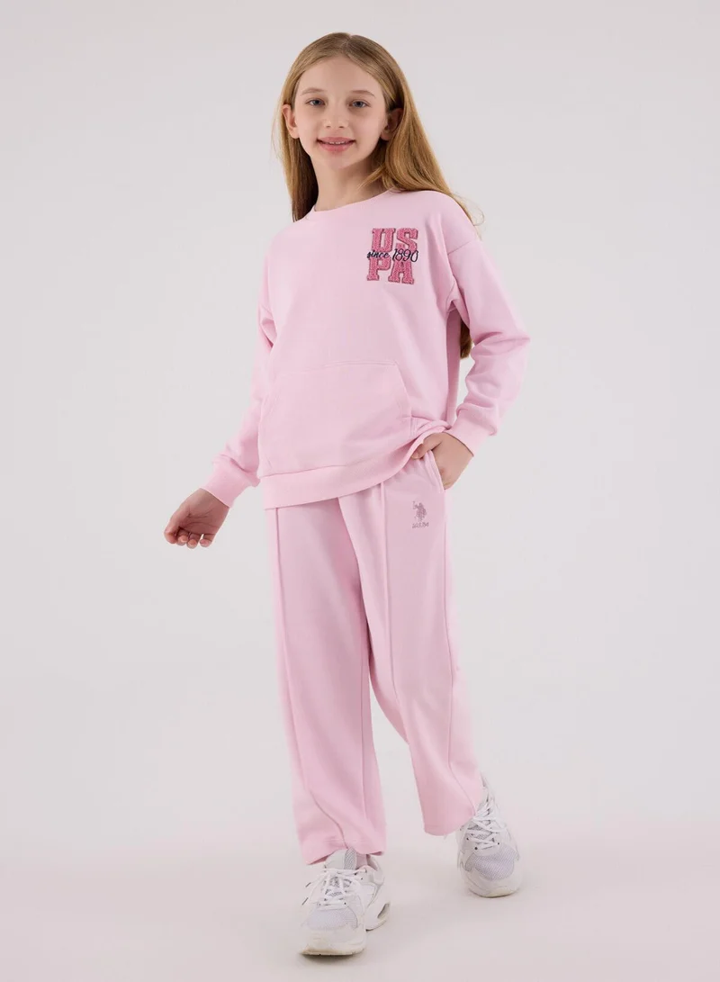U.S. Polo Assn. U.S. Polo Assn. Girls Pink Jumpsuit Set