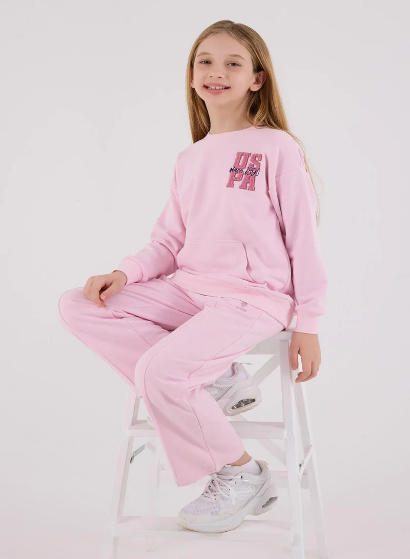 U.S. Polo Assn. U.S. Polo Assn. Girls Pink Jumpsuit Set