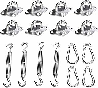 BlueDot Trading Bluedot Trading Square or Rectangle Shade Sail Installation Hardware Kit-8in (2 Pack)  - Image 1