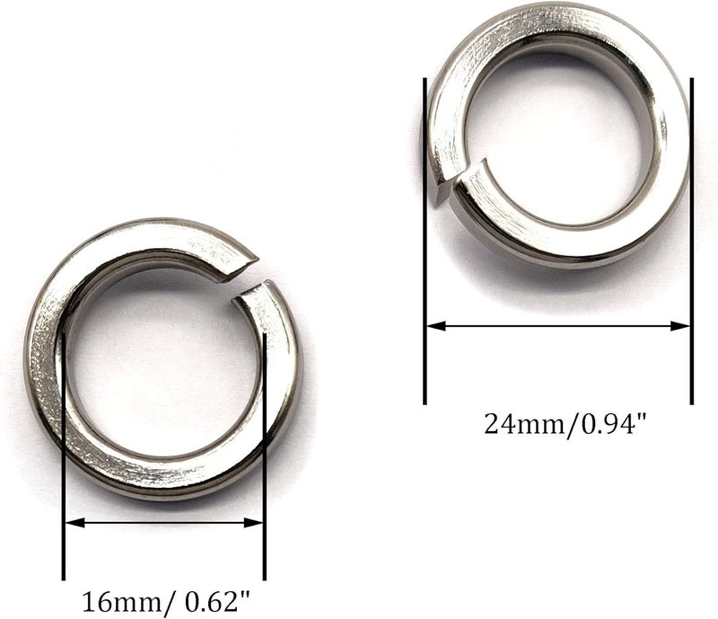 NACX M16 Split Lock Washer, 304 Stainless Steel Spring Lock Washer, 30Pcs - Image 2