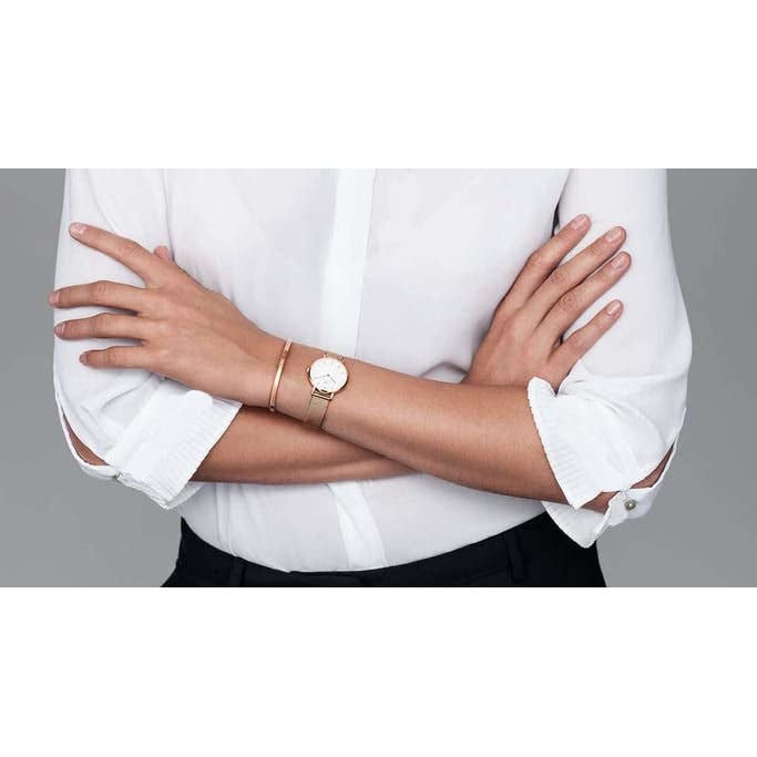 ADAMO Aritocrat Analog Stainless Steel Men's & Women's Couple Watch (White Dial Rose Gold Colored Strap) - Image 5
