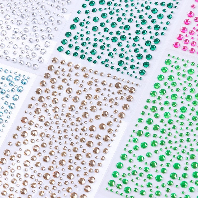Prom Makeup Eyebrow Stickers Self-Adhesive Rhinestone Eye Stickers Face Rhinestone Stickers Acrylic Gem Face Stickers Forehead - Image 3