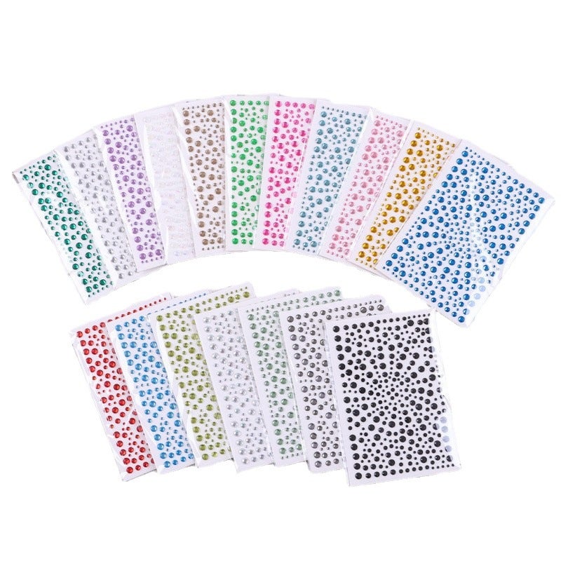 Prom Makeup Eyebrow Stickers Self-Adhesive Rhinestone Eye Stickers Face Rhinestone Stickers Acrylic Gem Face Stickers Forehead - Image 5