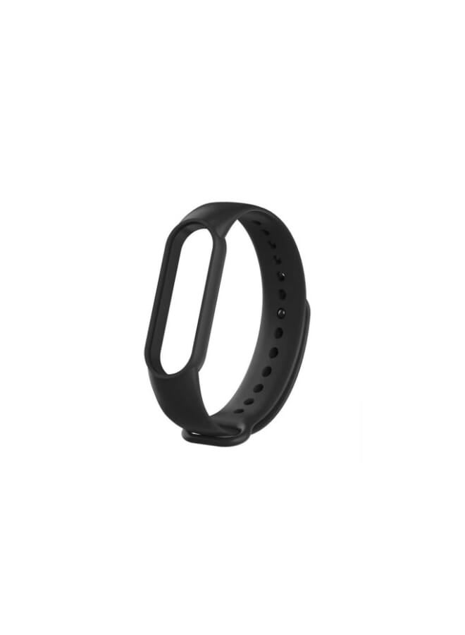 Replacement Silicone Strap For Xiaomi Mi Band 5/6 Black - Image 1