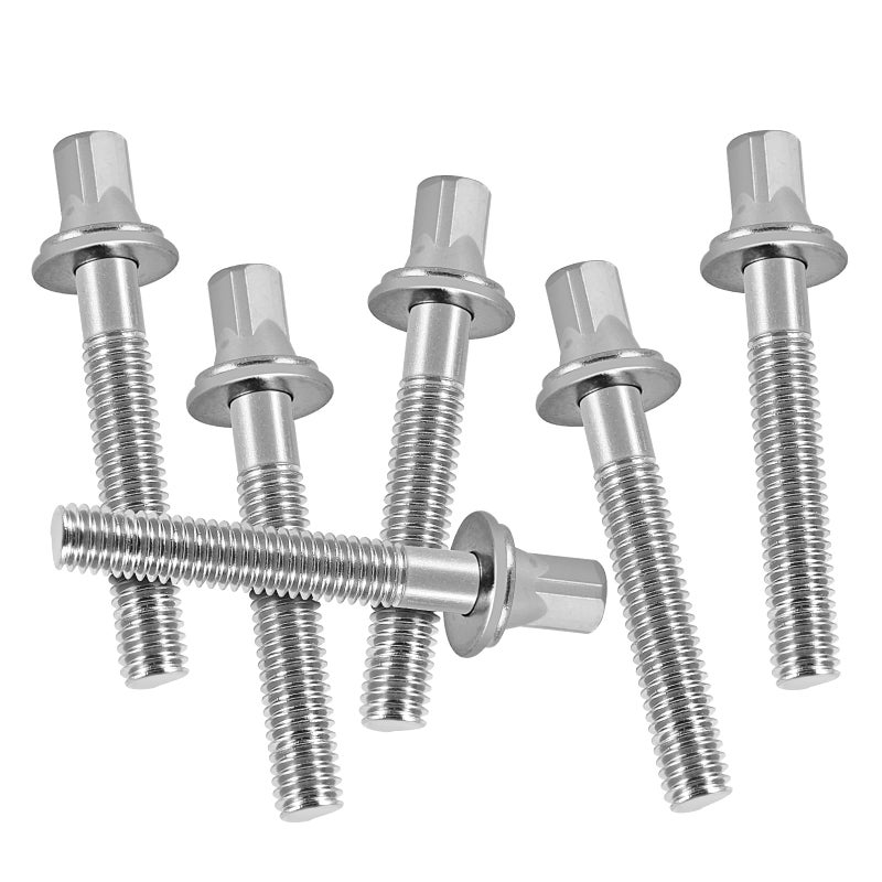EASTROCK Drum Tension Rods Drum Screw 6 Pack M5X 2 Inch Percussion Replacement Accessory Drum Kit Screws (M5X50mm) - Image 2