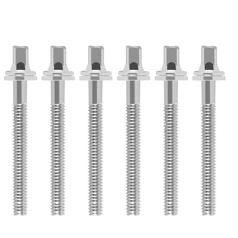 EASTROCK Drum Tension Rods Drum Screw 6 Pack M5X 2 Inch Percussion Replacement Accessory Drum Kit Screws (M5X50mm) - Image 1