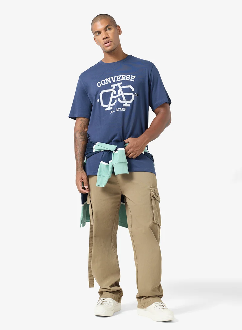 Converse CONVERSE NAVY Casual Varsity T-Shirt for Men | Best Price UAE