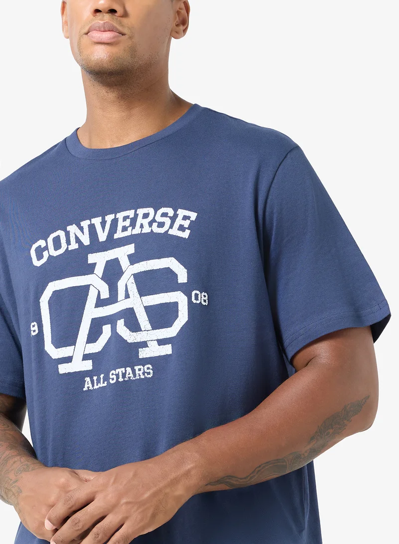 Converse CONVERSE NAVY Casual Varsity T-Shirt for Men | Best Price UAE