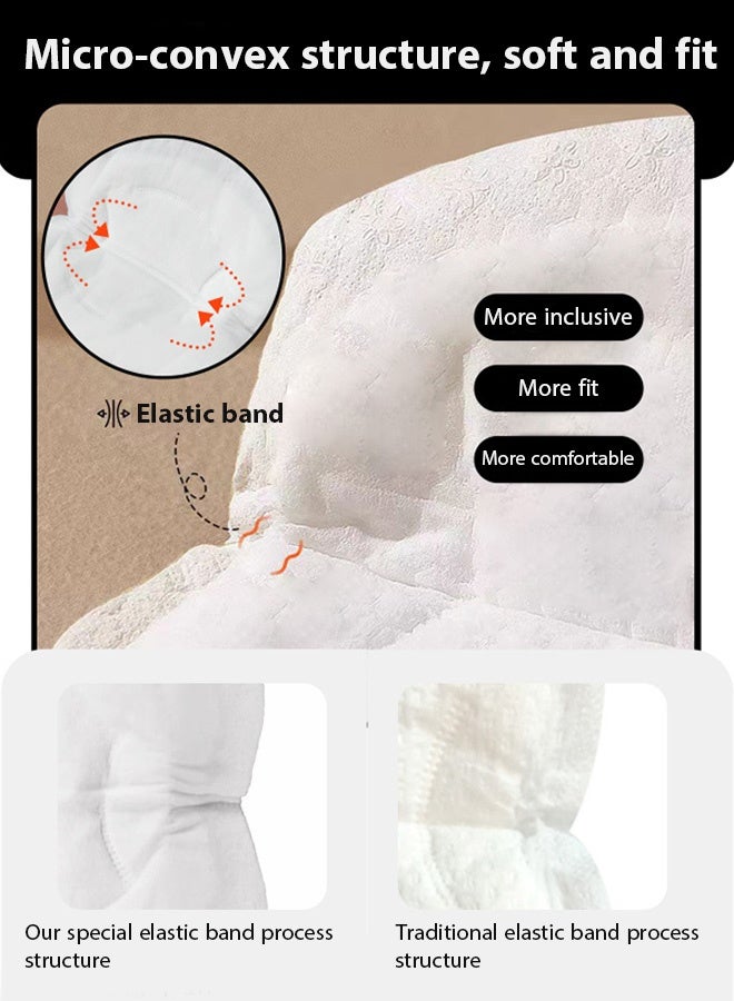 Berma Baby وسادات صدر للاستخدام مرة واحدة، وسادات قابلة للتنفس للاستخدام مرة واحدة، تحافظ على الملابس جافة ونظيفة، وسادات صدر بعد الولادة، ملصقات الحلمة، وسادات صدر سميكة (أبيض - 100 قطعة) - Image 4