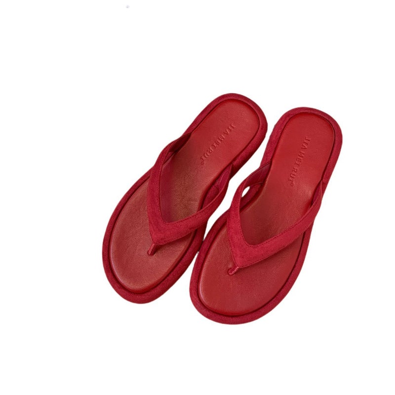 Women's Thick Sole Flip Flops with Toe Post, Summer 2025 - Image 4
