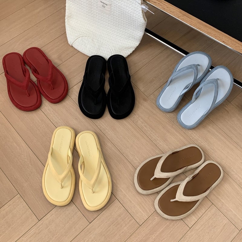 Women's Thick Sole Flip Flops with Toe Post, Summer 2025 - Image 5