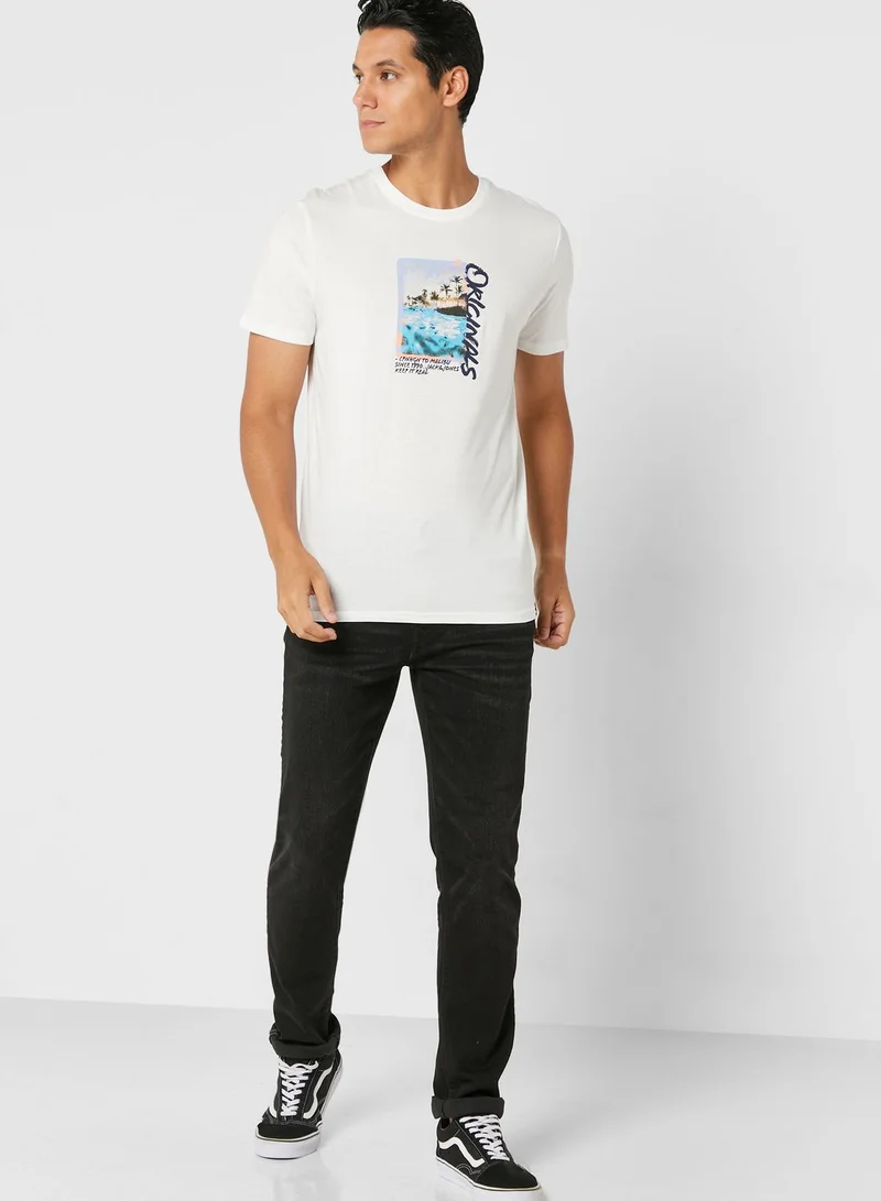 JACK & JONES Graphic Crew Neck T-Shirt