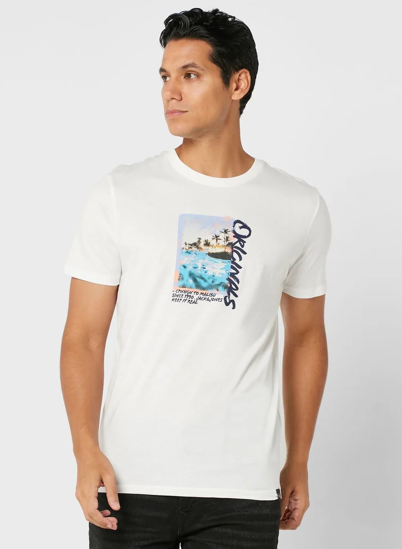 JACK & JONES Graphic Crew Neck T-Shirt