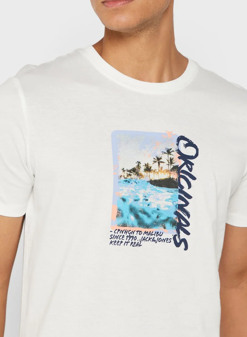 JACK & JONES Graphic Crew Neck T-Shirt