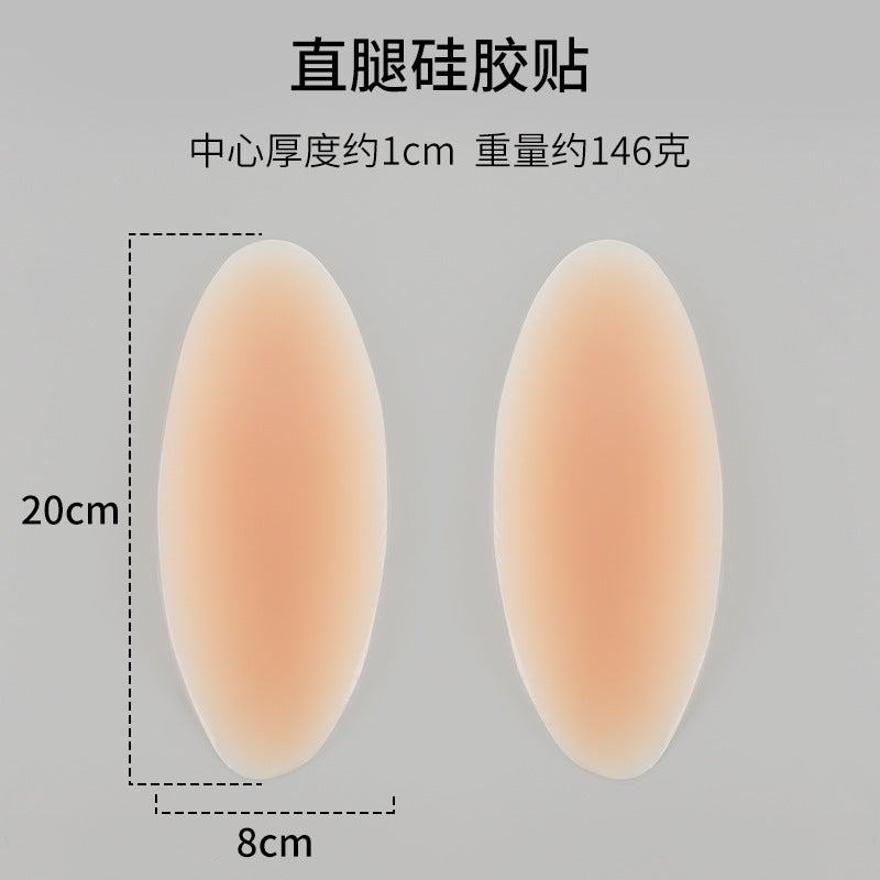 Seamless Silicone Leg Pads Unisex Thigh Anti-ChafingSkin color pair-small size Skin color pair-small size 