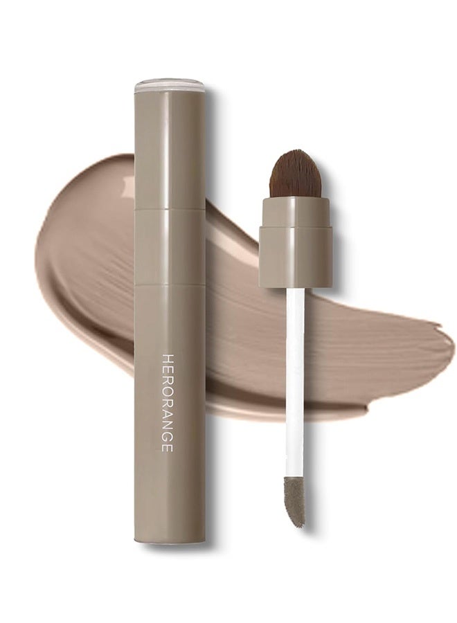 HERORANGE Porcelain Musle Three-dimensional Contour Liquid,Liquid Contour Stick, Warm Toned Natural Brown Cream Face Bronzer with Brush, Liquid Contouring Makeup, Lightweight Blendable Matte Finish Sculpted Look, Vegan & Cruelty-Free, 02 - Image 1