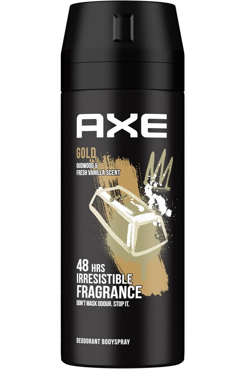 أكس بخاخ مزيل عرق للجسم من آكس جولد للرجال، 3 عبوات × 150 مل - Image 2