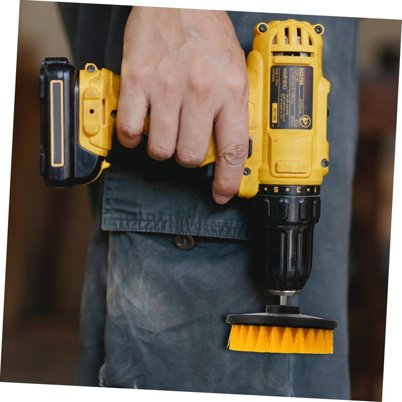 5 Inch Round Electric Drill Brush Set Portable Cleaning Tool For Kitchen Floor Scrubbing - Image 5