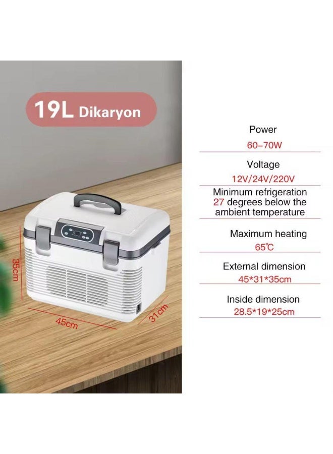 Tradeo 19L Portable Car Refrigerator Cooler and Warmer Electric Lunch Box 12V 24V 220V Travel Fridge - Image 5