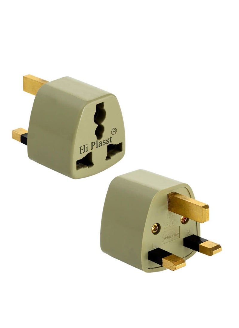 HI PLASST PINS N PLUGS HiPlasst TypeG Plug Universal Travel Adapter for UKLondon Pack of 1 Universal Socket Converter for Indian Pins for England Dubai Hongkong Singapore Ireland Kenya Macau  - Image 2